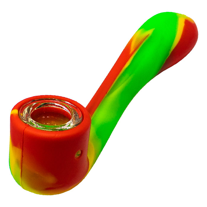 Product image Red Green 4" Silicone Pipe 1